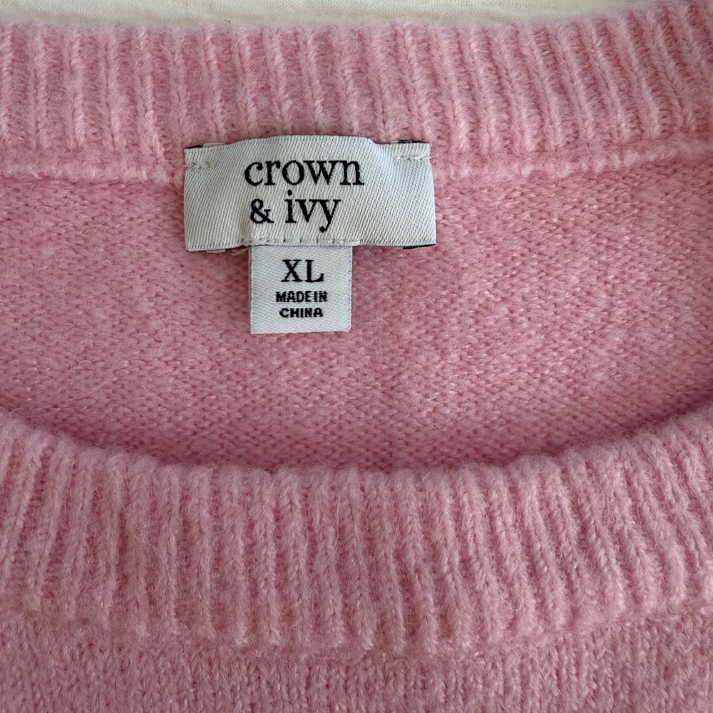 Crown & Ivy Sweater pink size XL - Picture 2 of 8